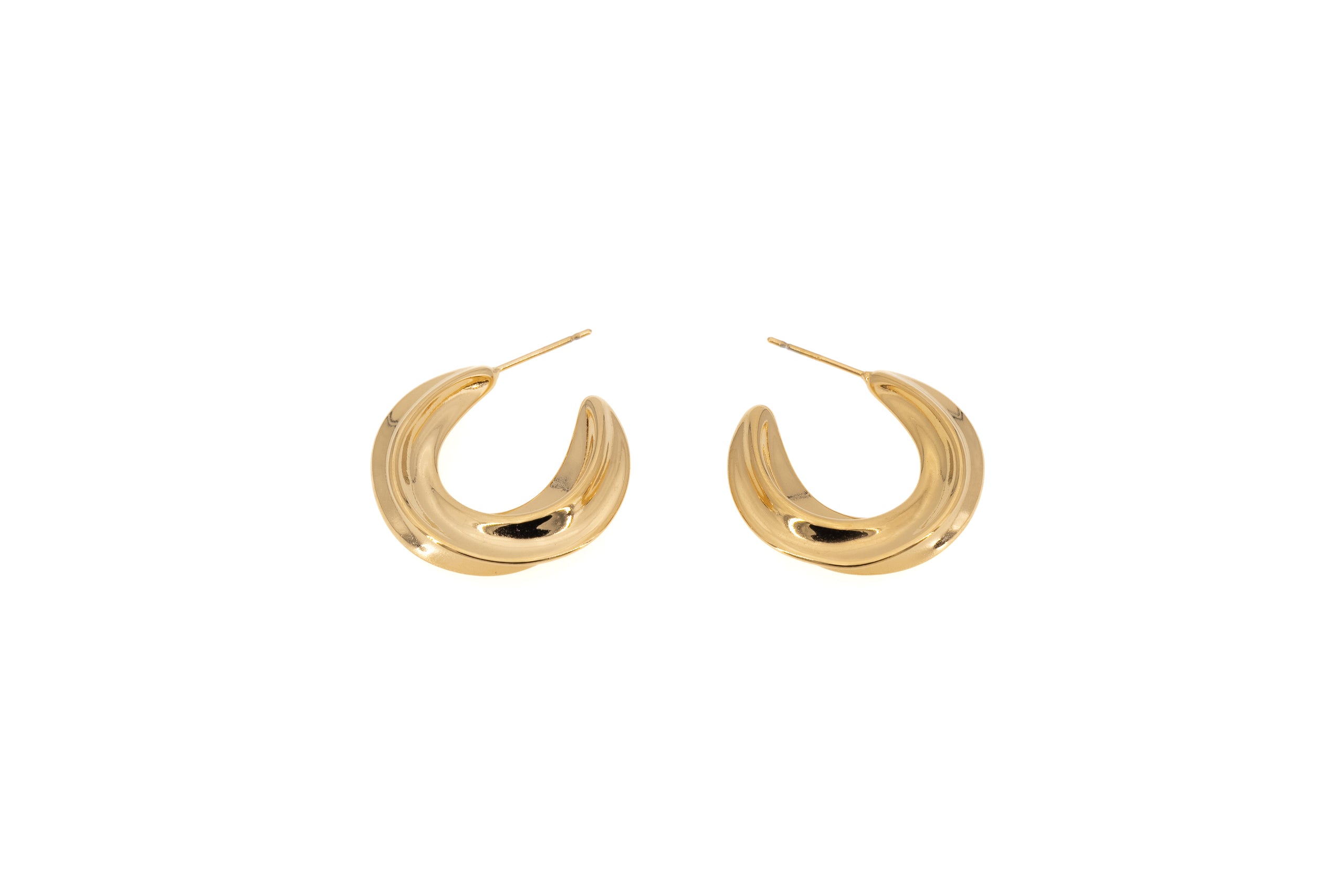 Torchon semicircle earrings 27 mm