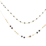 Double strand stone necklace