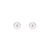 8mm pearl silver earrings