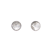 Rhodium plated crystal silver earrings