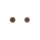 Silver earrings with round zirconia