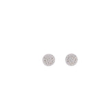 Silver earrings with round zirconia