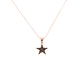 Silver necklace star zirconia