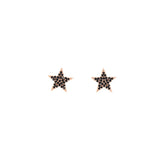 Silver star earrings zirconia