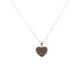 Silver heart necklace with zirconia