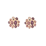 Dotted round earrings