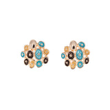 Dotted round earrings