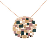 Square mosaic necklace