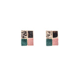 Square mosaic earrings