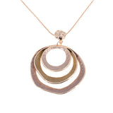 Three circles long necklace