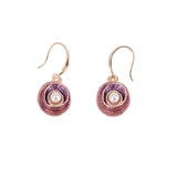 Round pearl earrings