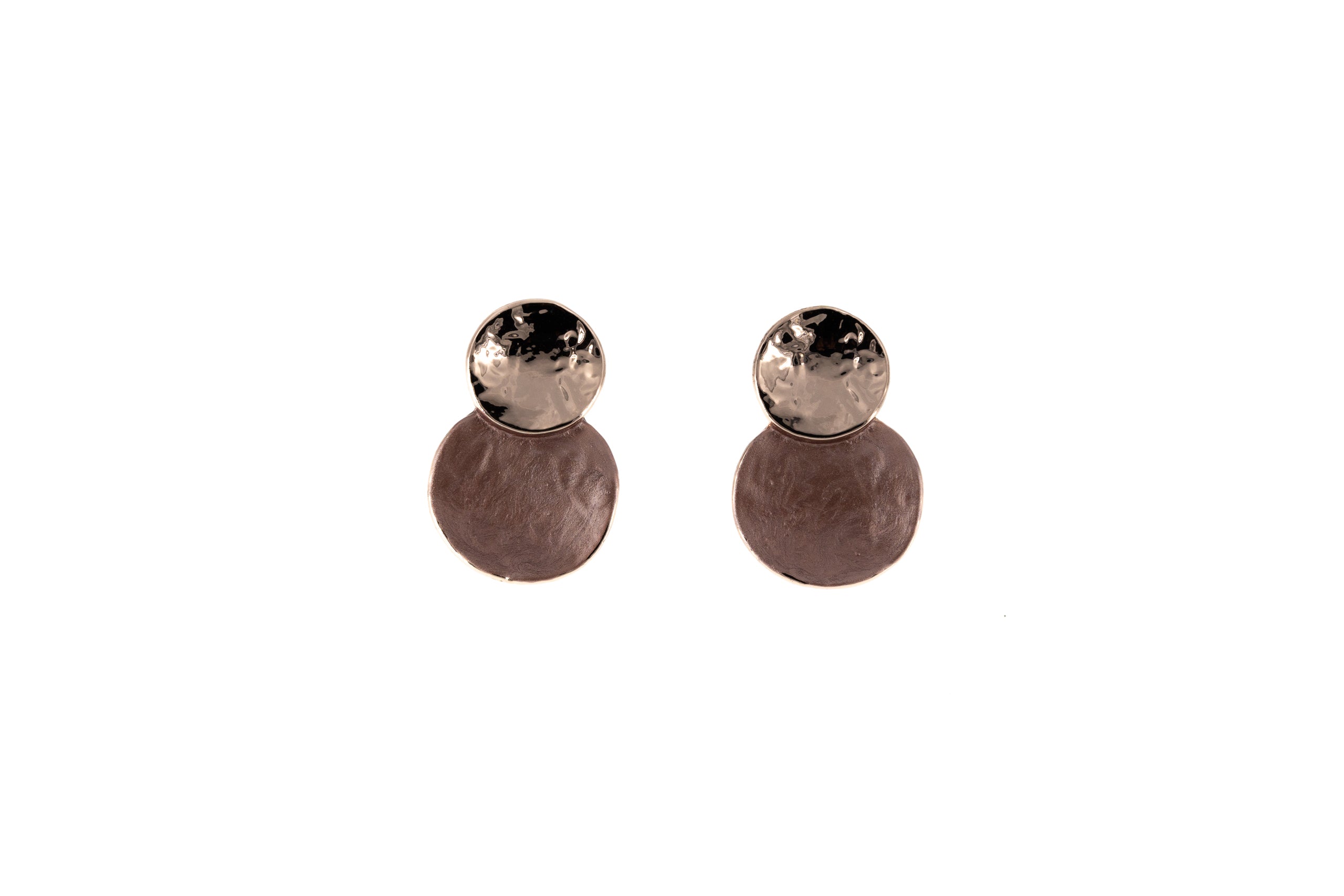 Double round earrings