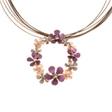 Flower circle necklace