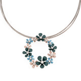 Flower circle necklace