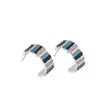 Fine semi-circle bar earrings