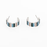 Fine semi-circle bar earrings