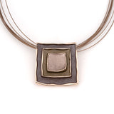 Three square necklace