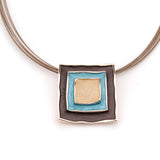 Three square necklace