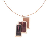 Glass rectangle necklace