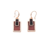 Glass rectangle earrings