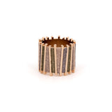 Striped band ring