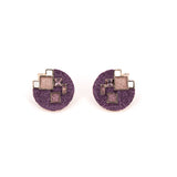 Round square earrings