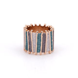 Striped band ring