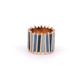 Striped band ring