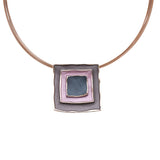 Three square necklace