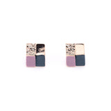 Square mosaic earrings