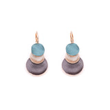 Round lever earrings