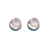 Three overlapping round earrings