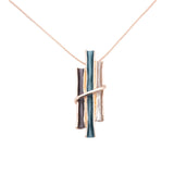 Long three bar necklace