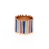 Striped band ring