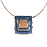 Three square necklace