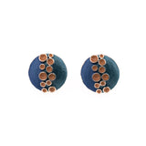 Round cluster earrings