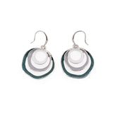 Three circle earrings