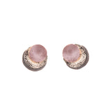 Three overlapping round earrings