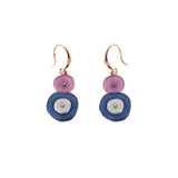 Round flower earrings