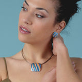 Waves square earrings