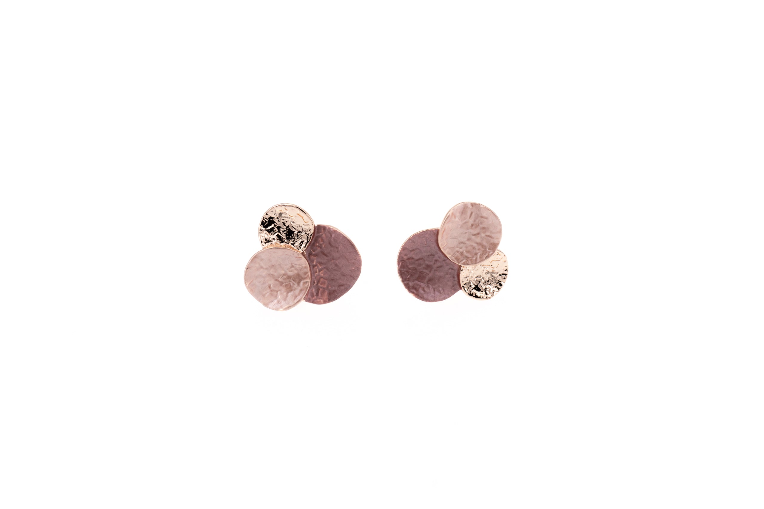 Round wavy earrings