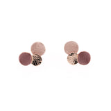 Three round earrings