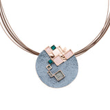 Round square necklace