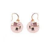 Round square earrings