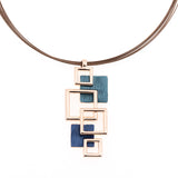 Overlapping square necklace