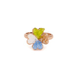 Glass clover ring