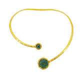 Emerald stone necklace