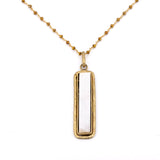 Long Rectangle Stone Necklace