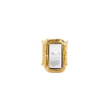 Rectangle stone ring