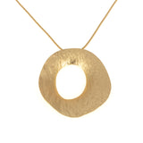 Stylized circle long necklace